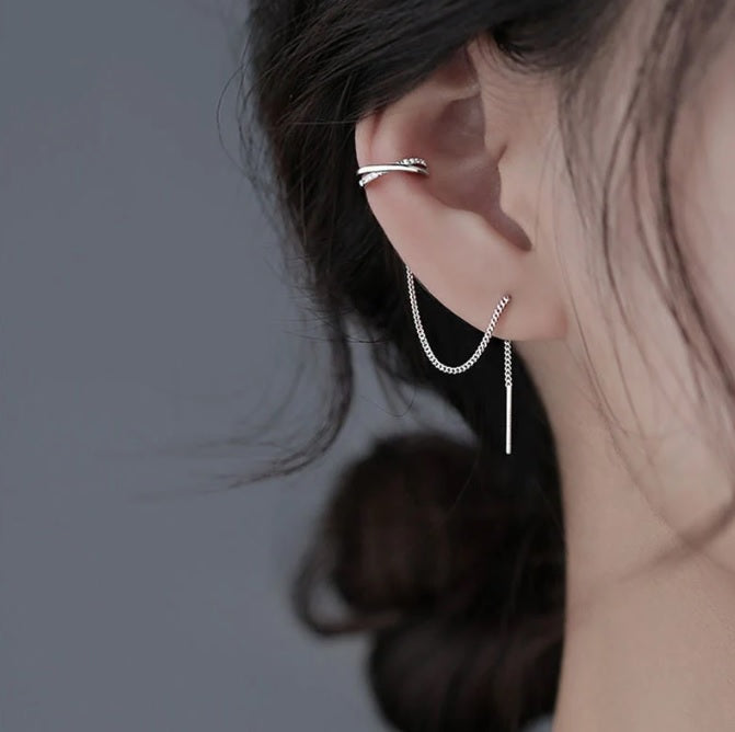 Silver Ear Cuff, sterling silver ear cuff, sterling silver