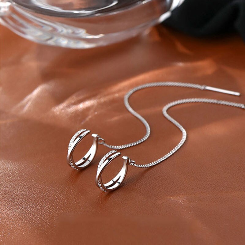 Sterling Silver Ear Wire and Ear Cuff Earrings, Dainty Ear Wire Earrings, Ear Cuff Earrings, Dainty Silver Chic Earrings, Minimalist, GE78