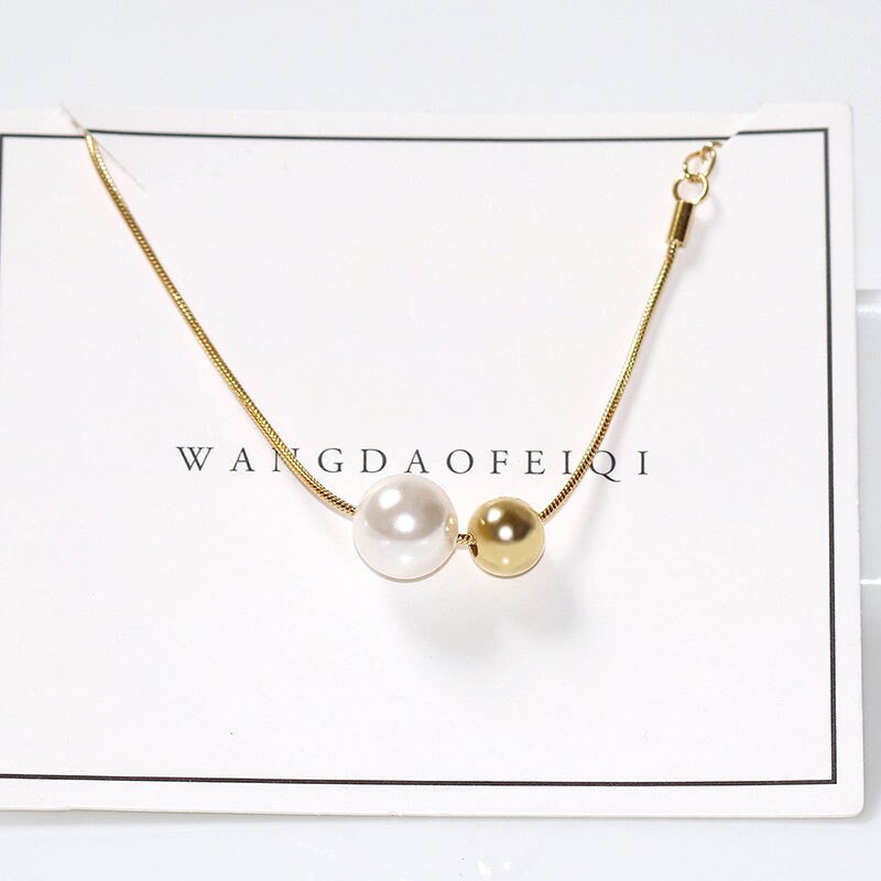 14k Gold Vermeil Ball & Pearl Bracelets, Dainty Pearl Bracelet, Delicate Ball Bracelets, Minimalist Bracelet, Perfect Gift for Her, GB03