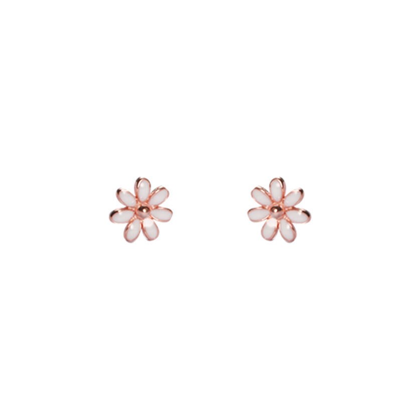 Rose Gold Tiny Flower Stud Earrings, Dainty Plant Earrings, Tiny Daisy Studs, Floral Earrings, Helix Earrings, Gift for her, GE139