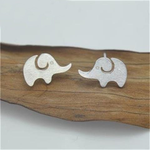 925 Silver Elephant Earrings, Adorable Elephant Studs, Animal-lover Earrings, Minimalist Earrings, Gift for Her, GE168