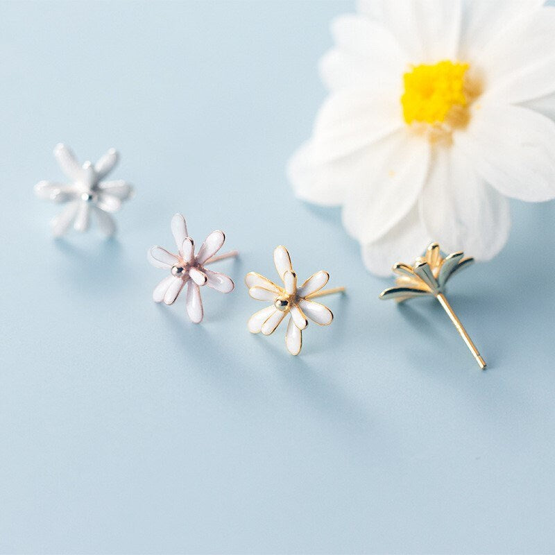 14k Rose Gold Vermeil Flower Earrings, Multi-petal florets Earrings, Dainty Flower Studs, Plant Earrings, Minimalist, Gift for her, GE219